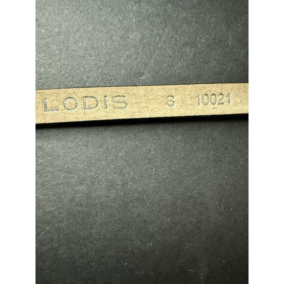 Lodis Womens Belt Skinny Red Black Size S Leather 29-32 Casual Career Boho - Picture 6 of 8